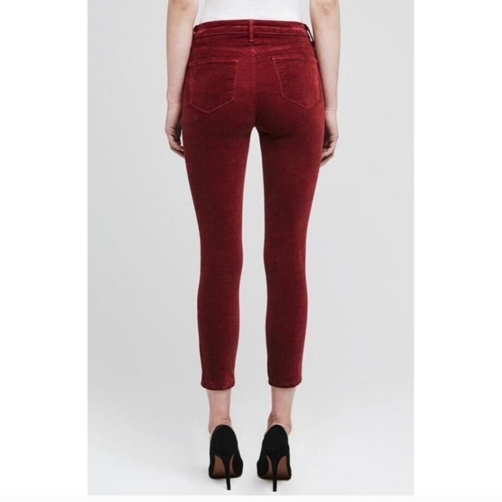 L'AGENCE Women's High Rise Jeans in Burgundy - Picture 2 of 8